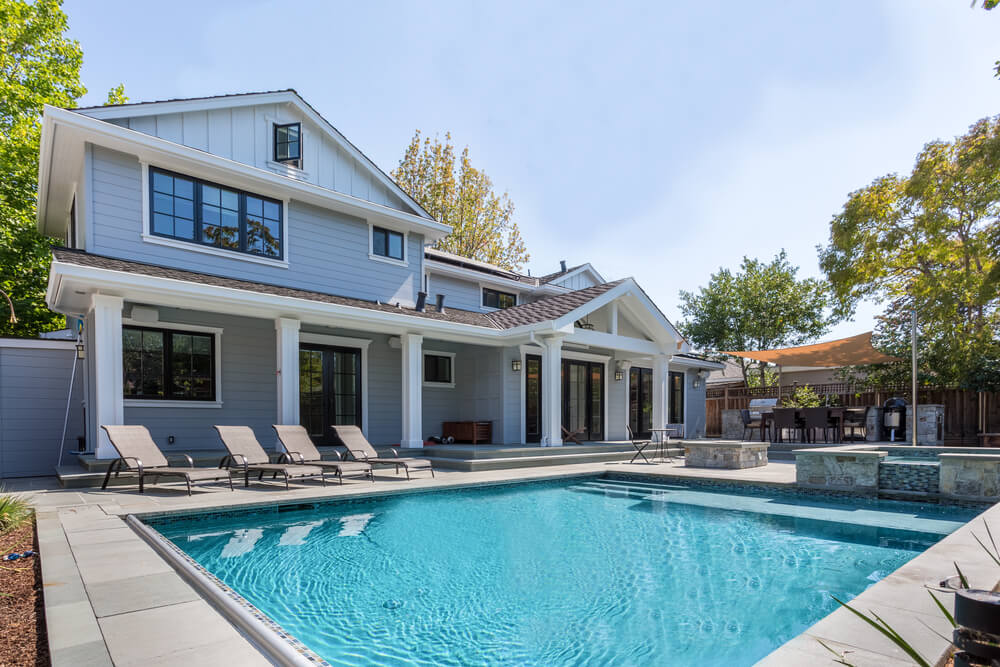 House Backyard With a Pool