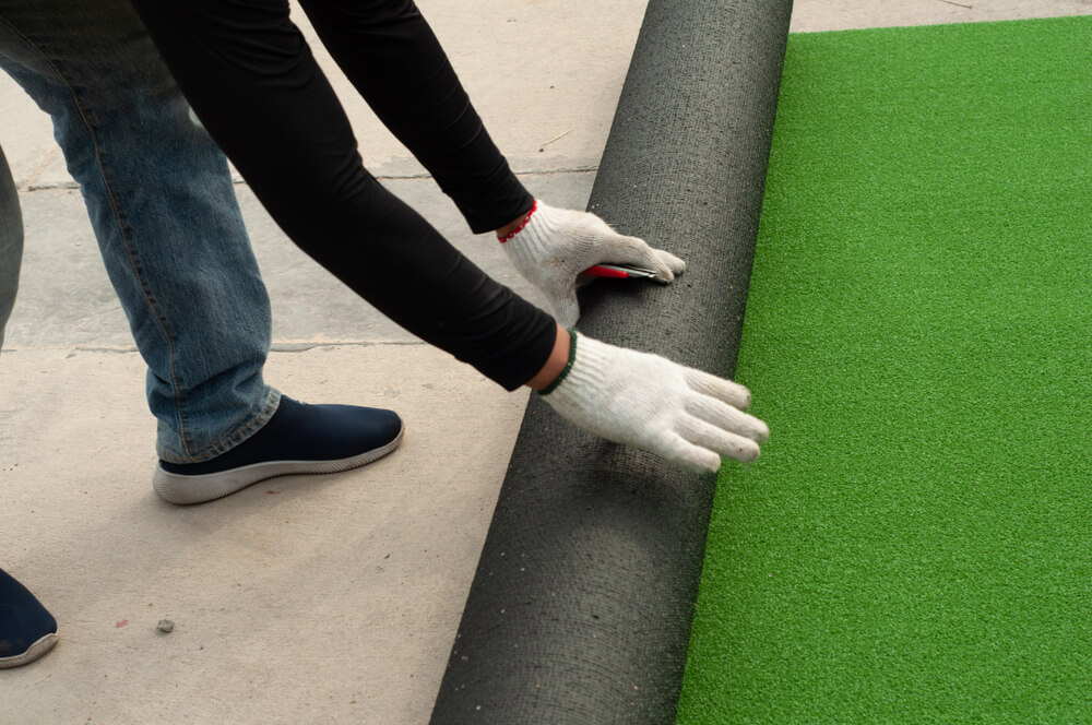 how to install artificial grass on concrete