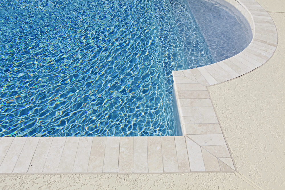 Fresh Blue Swimming Pool With Steps