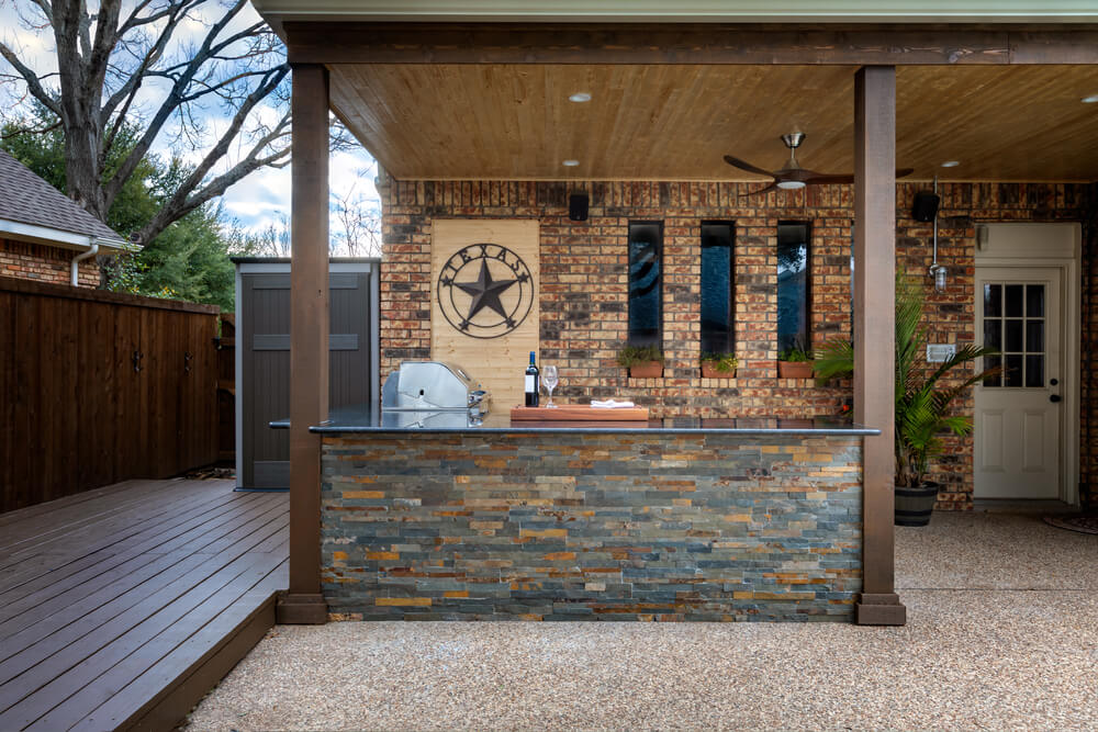 Modern Outdoor Kitchen That Has Been Freshly Built